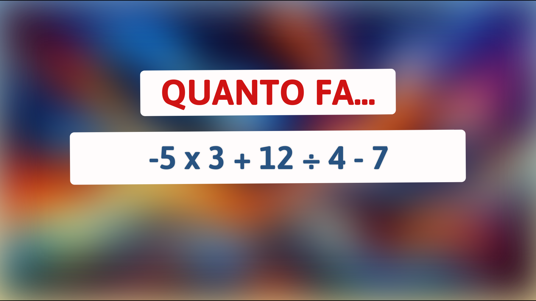 Sei veramente un genio della matematica? Solo i più intelligenti possono risolvere questo semplice, ma subdolo indovinello matematico! Scopri se sei tra i pochi eletti che conoscono la risposta."